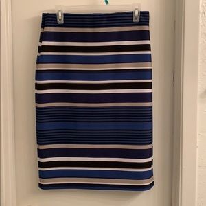 Striped pencil skirt